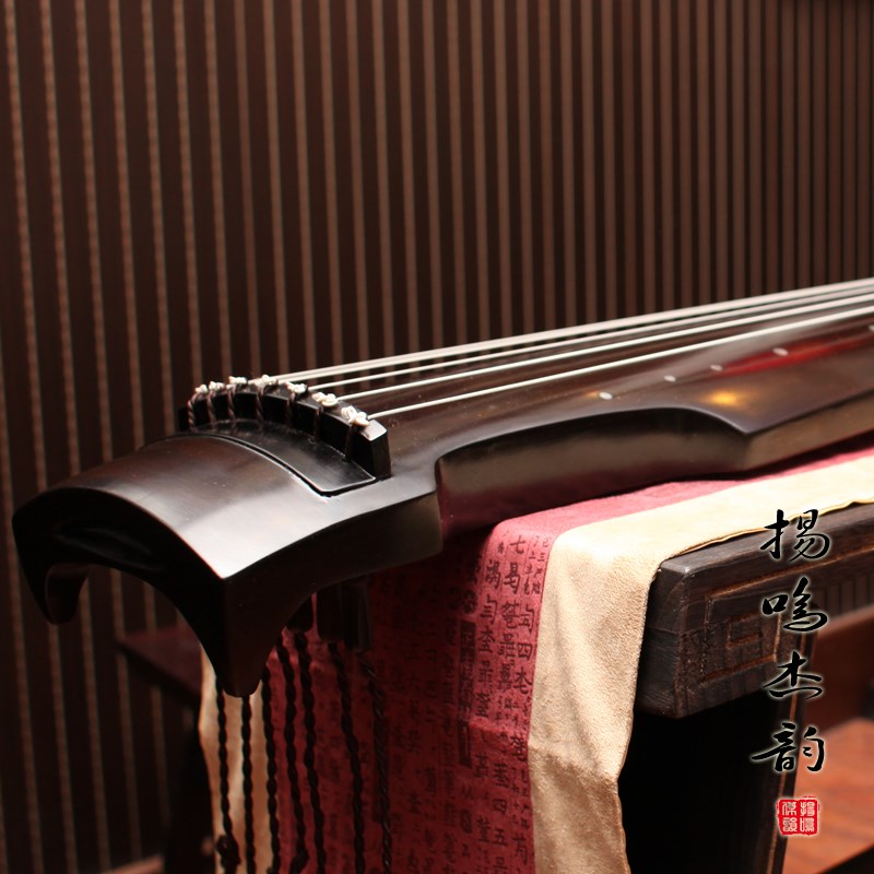 扬鸣杰韵】演奏级百年老杉木仲尼伏羲古琴 纯生漆纯手工送琴桌
