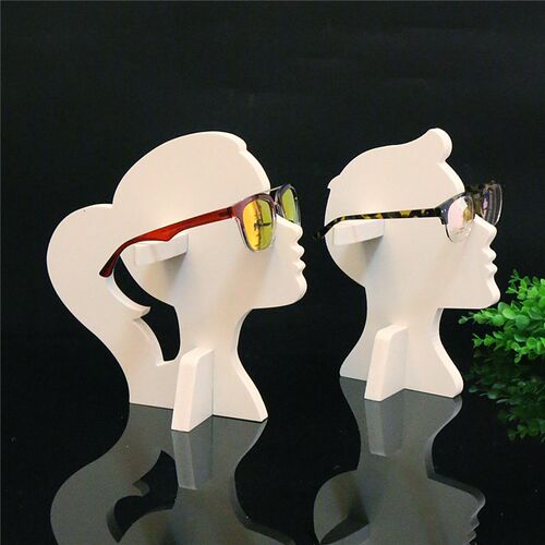 白色脸模墨镜陈列道具眼镜店橱饰近视太阳眼镜展示架子