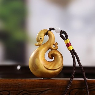 黄杨木雕盘玩文玩手把件中式木质家居汽车装饰挂件天鹅吊坠工艺品