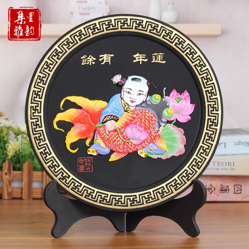 连年余杨柳青杨埠滩年画天津民俗礼品饰品摆台