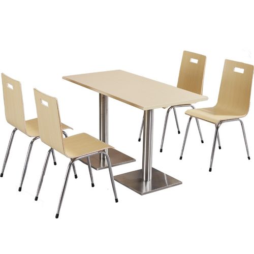 食堂快餐店人2人位餐桌椅奶茶汉堡面馆小吃店两件式快餐桌椅