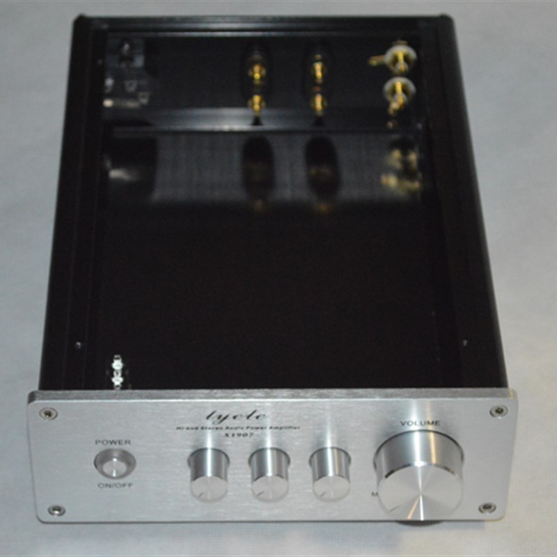 X1907全铝拉丝功放机箱带音调前面板 功放外壳DIY机箱/全铝机箱