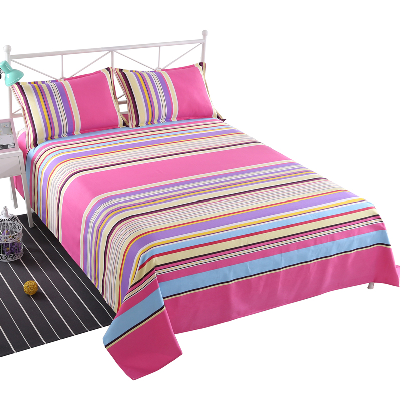 纯棉床单单件老粗布加厚简约全棉帆布单双人棉布被单1.8m2.0米床