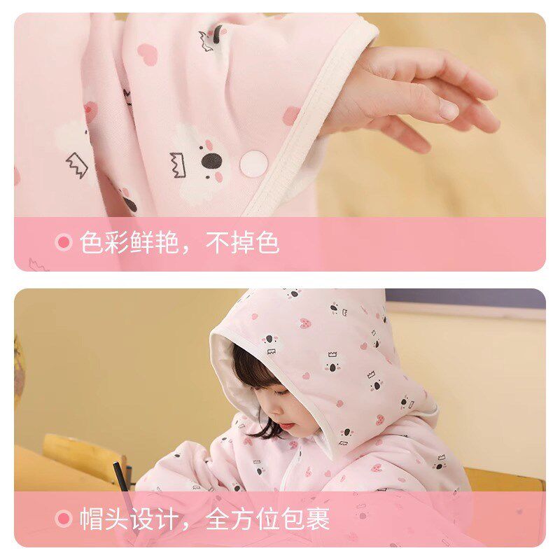 纯棉儿童午睡毯子小学生午休被子毛毯四季夏空调房教室用斗篷披肩