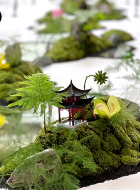 宴会桌装饰摆件长条桌中间布置餐桌花艺绿植商务桌花景观活动/204