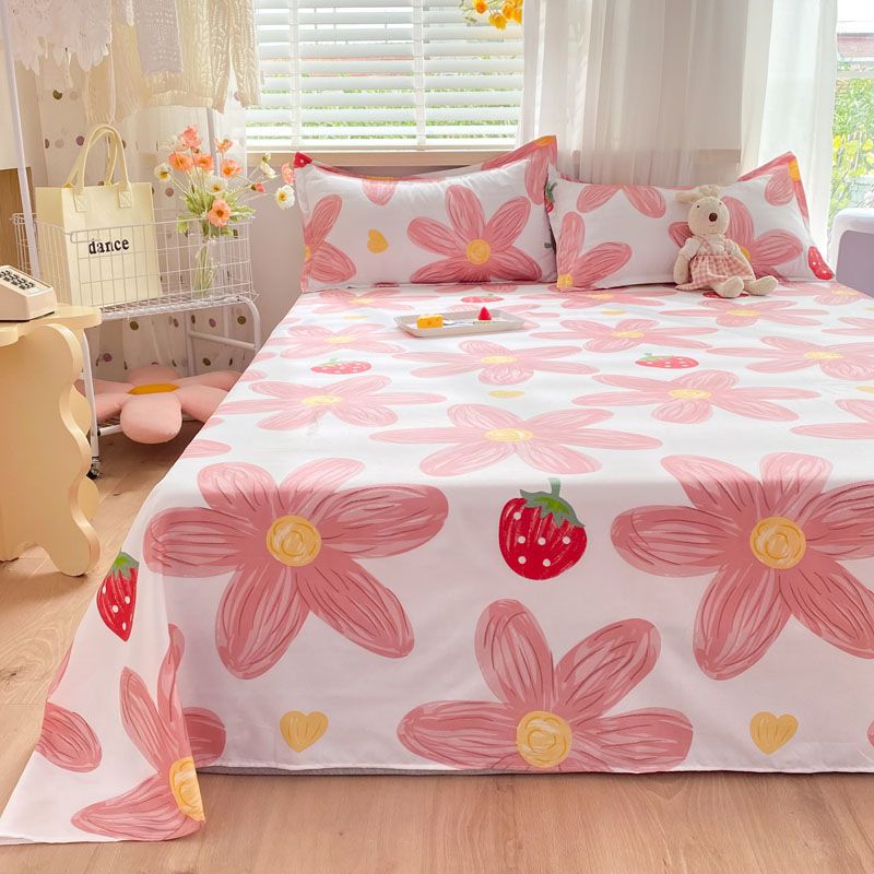 网红床单单件夏季纯水洗棉被单学生宿舍被罩三件套单人儿童男双人