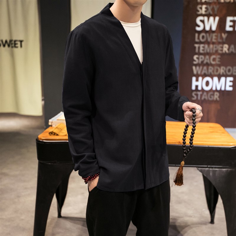 中国风男装外套春季新款大码胖子唐装夹克上衣中式春秋男士衣服潮