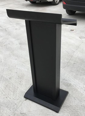 创意简约会议演讲台黑色迎宾台时尚轻便式发言接待台礼宾台司仪台