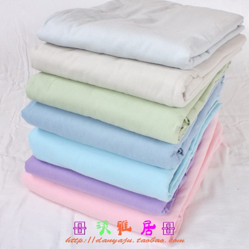 纯棉加厚起绒布全棉单人被套150*210双人床单180*230 230*250纯色