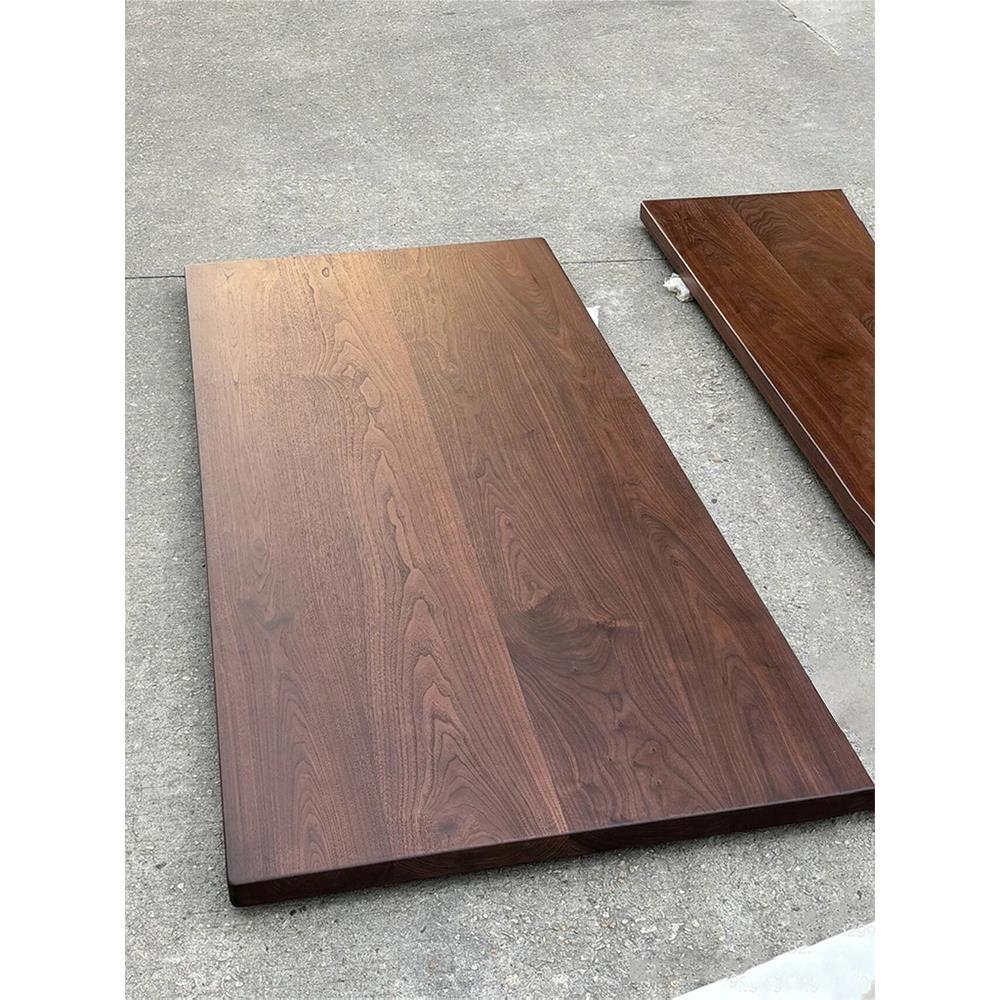 北美胡桃木板实木桌板原木茶桌升降桌面板悬浮转角桌面实木板定制