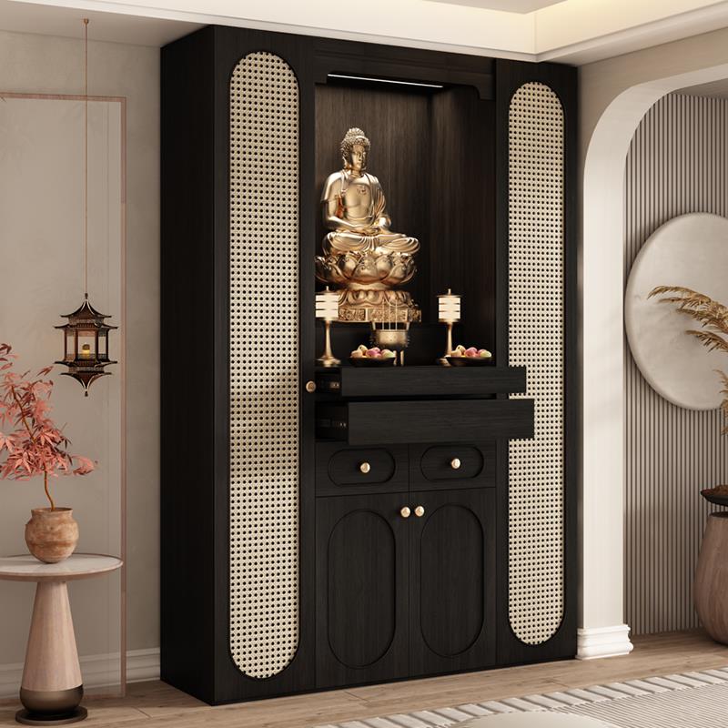 实木新中式佛龛立柜供台佛柜神龛家用简约神台菩萨财神爷供桌定制