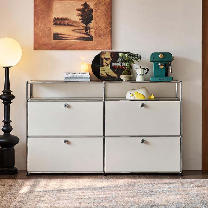 USM餐边柜中古模块不锈钢电视柜ins现代简约家用小户型储物柜斗柜