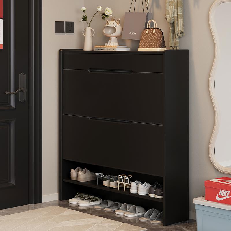 实木鞋柜超薄大容量家用门口小户型翻斗式简约门厅柜省空间玄关柜