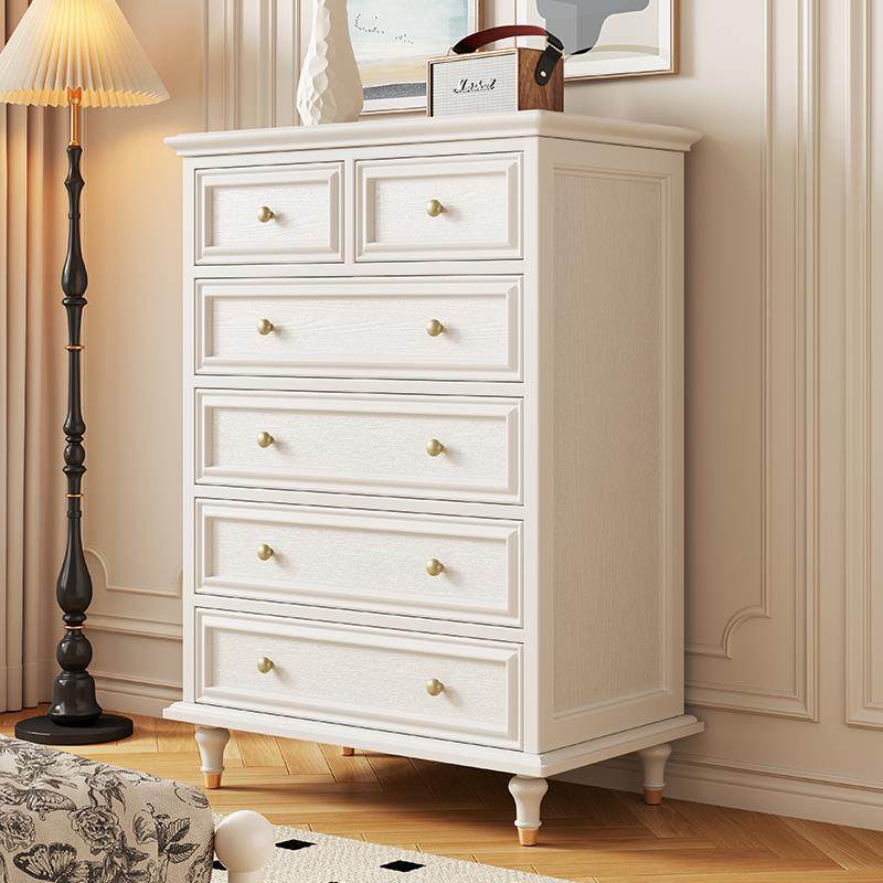 美式实木斗柜卧室置物柜床尾抽屉柜客厅靠墙储物柜法式五斗柜