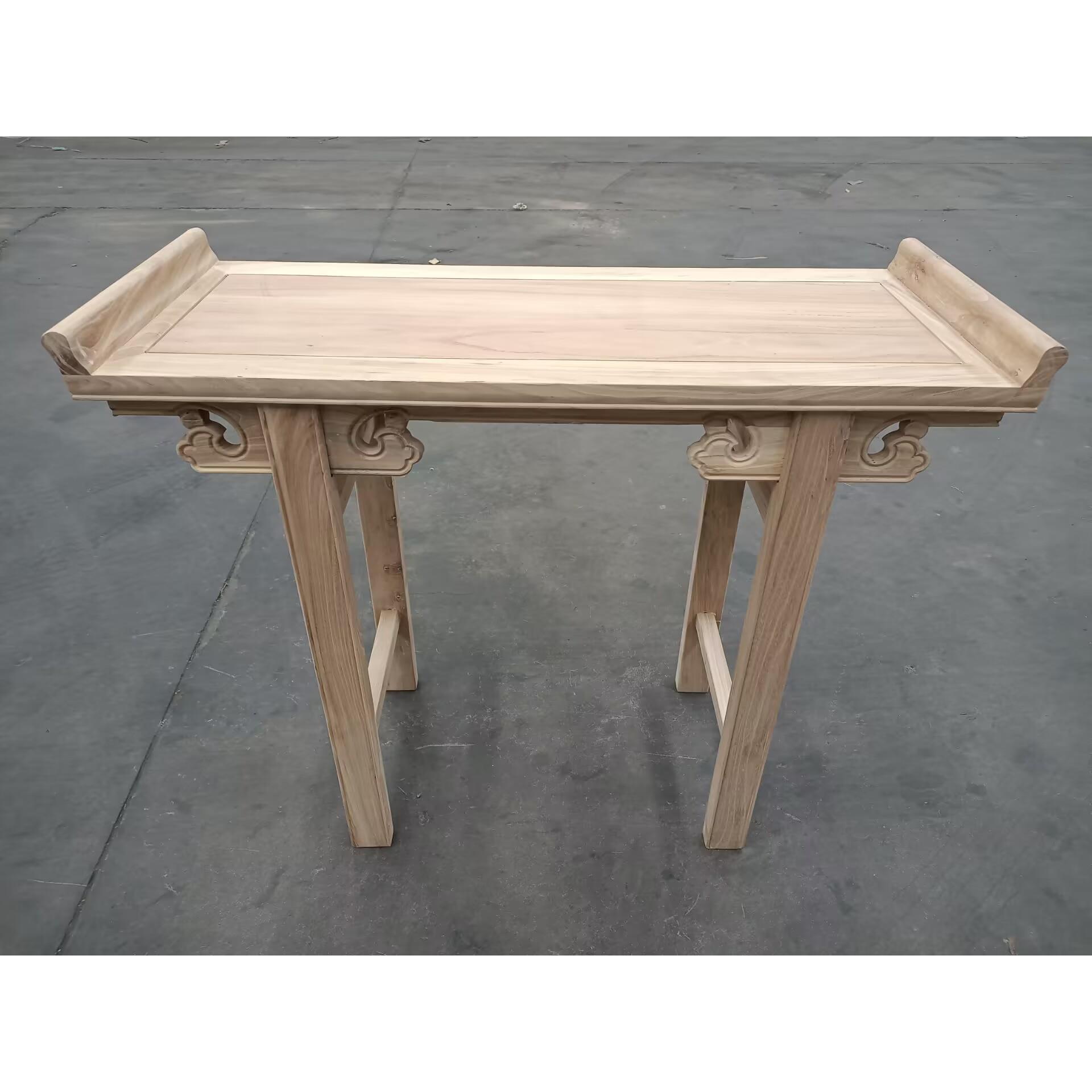 经济实惠北方老榆木半成品白茬条案条几玄关桌供桌供台佛台白坯桌