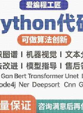 【个人做】python代编程深度学习算法代码编写答疑接单跑通指导