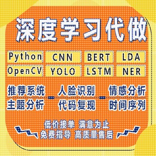 lstm时间序列python代做推荐系统cnn神经网络bert算法lda主题分析