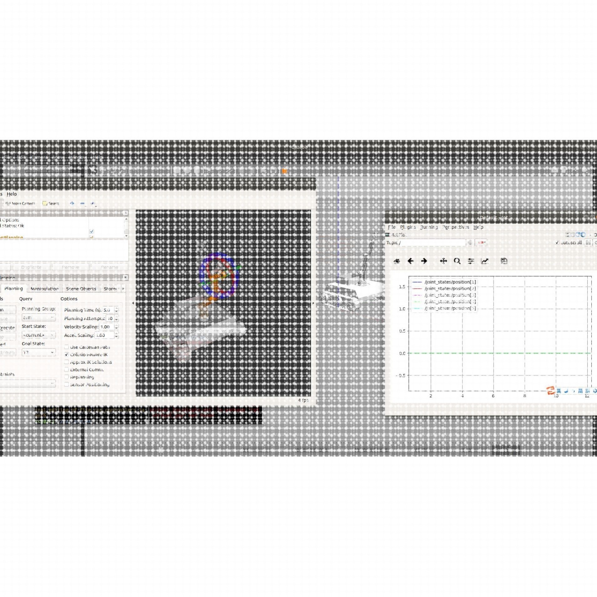 ROS机械臂小车建模URDF编写MOVEIT联合Gazebo彷真机器人路径规画
