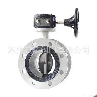 D341X 16P304不锈钢涡轮传动蝶阀无销蝶阀阀座加宽乙丙