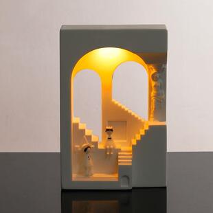 摆件香薰礼物纪念碑谷石膏摆件艺术创意桌面小夜灯装饰氛围节日灯