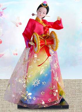 韩国朝鲜娃娃娟人人偶家居婚庆桌面客厅礼品摆件新婚礼物