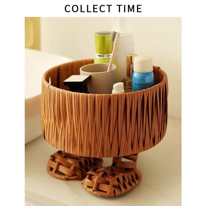 大脚收纳箱杂项收纳篮家用收纳箱零食玩具篮收纳箱桌面组织盒