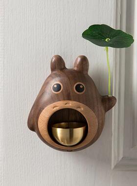 黑胡桃木铃铛新家乔迁礼物搬家新居礼品门上挂件装饰入户提醒风铃