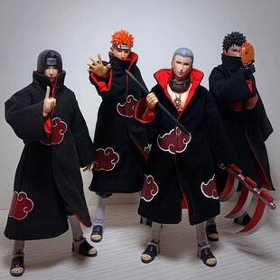 shf晓袍带土布衣风衣外套1/12披风可动鹰袍火影佩恩忍者宇智波鼬