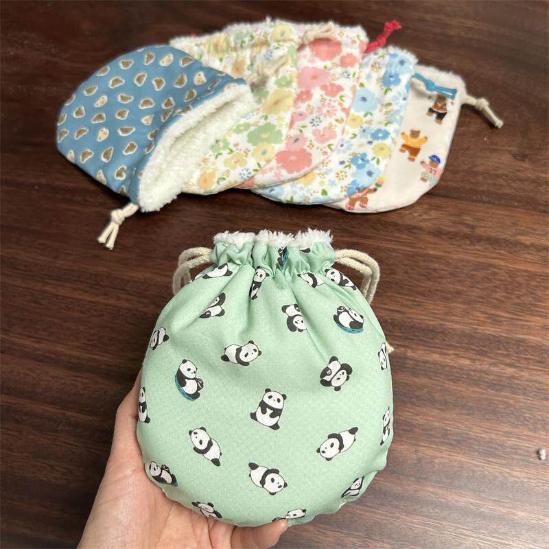 暖手宝布袋 双层加厚电热饼保护布套 毛绒保温布套汤婆子制定空袋