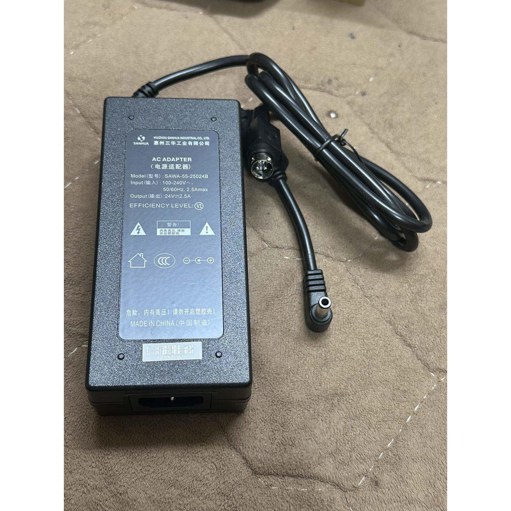 三华24V2.5A电源配接器SAWA-55-25024B充电线 线DC24V60W直流变压