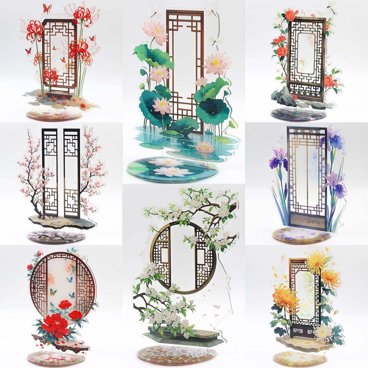 谷美彩窗压克力立牌二次元拍摄道具场景背景板吧唧谷子展示架国风,模玩/动漫/周边/娃圈三坑/桌游,动漫徽章/立牌,淘宝优惠券,粉丝福利购,淘宝优惠卷