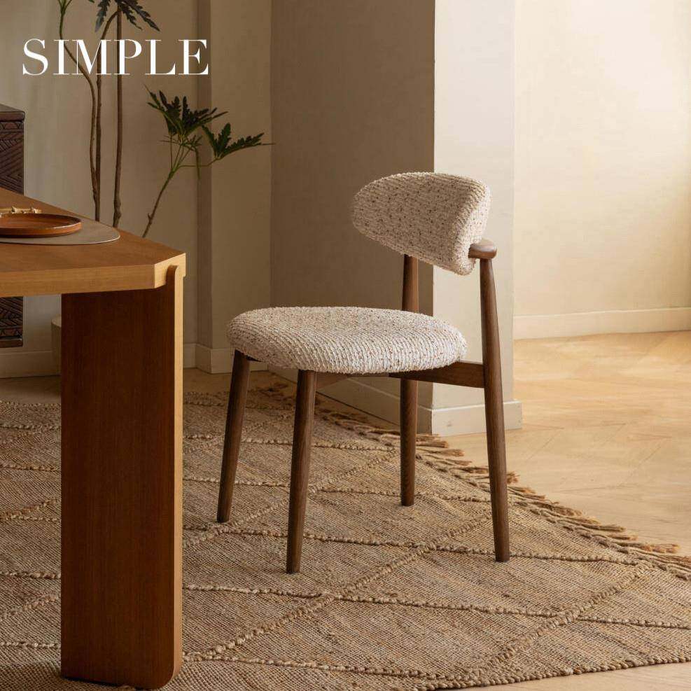 实木白蜡木怀抱餐椅简约餐厅餐桌椅子家用侘寂风北欧书桌靠背凳子,住宅家具,餐椅,淘宝优惠券,粉丝福利购,淘宝优惠卷