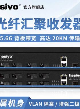 hasivo8光2电百兆光纤交换机4光2电千兆上行口 F1200-8FX-1G-1TC
