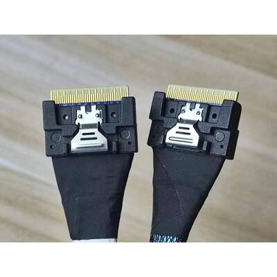 服务器高速数据线 SlimSAS SFF-8654 8i to SFF-8654 8x 74P直头