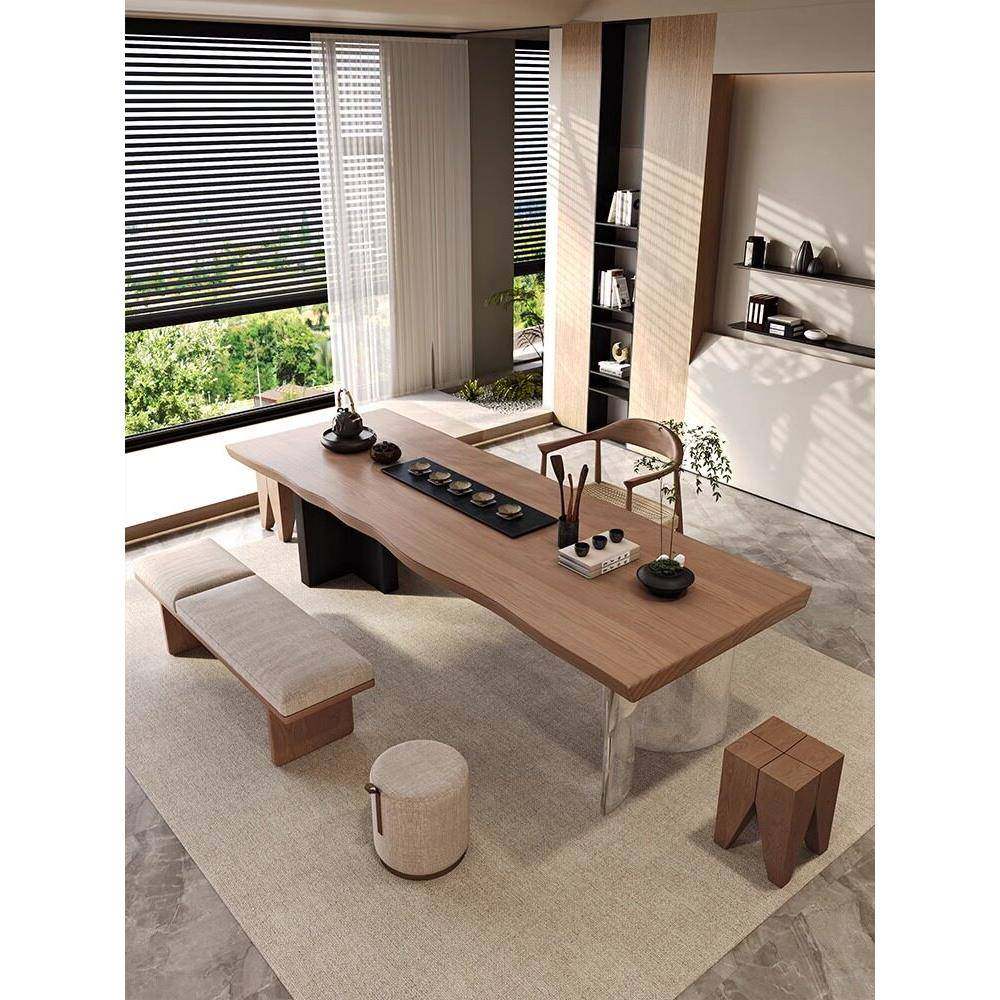 亚克力实木茶桌椅组合家用茶台原木风餐桌书桌新款白蜡木大板茶桌,住宅家具,家用茶台/茶桌,淘宝优惠券,粉丝福利购,淘宝优惠卷