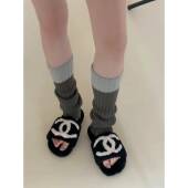 即视感 有崽崽 潮流秋冬拼色学院风甜美少女袜套 pop真 pip