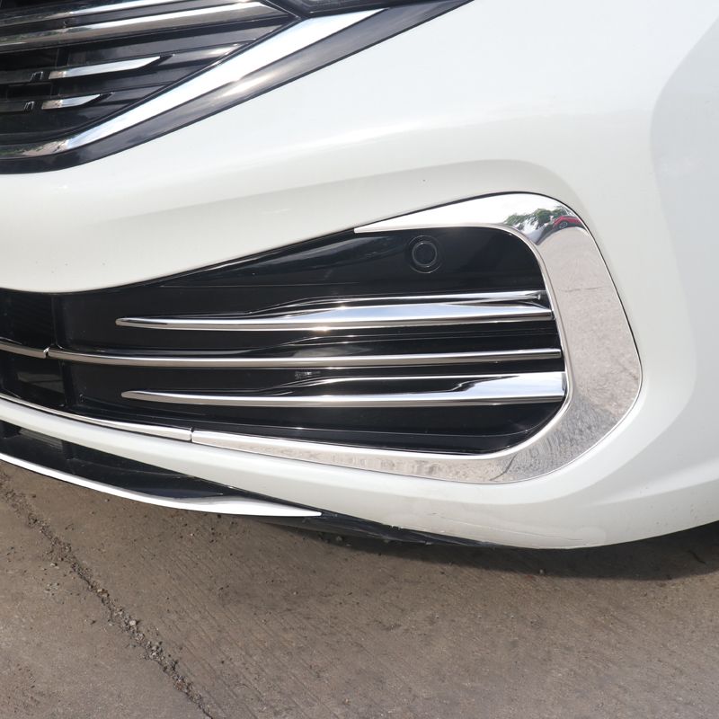 大众23-25款速腾改装不锈钢饰条哑光前杠装饰贴前脸雾灯獠牙亮片