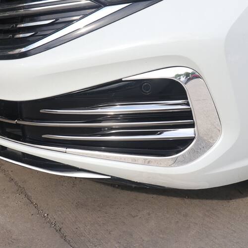 大众23-25款速腾改装不锈钢饰条哑光前杠装饰贴前脸雾灯獠牙亮片