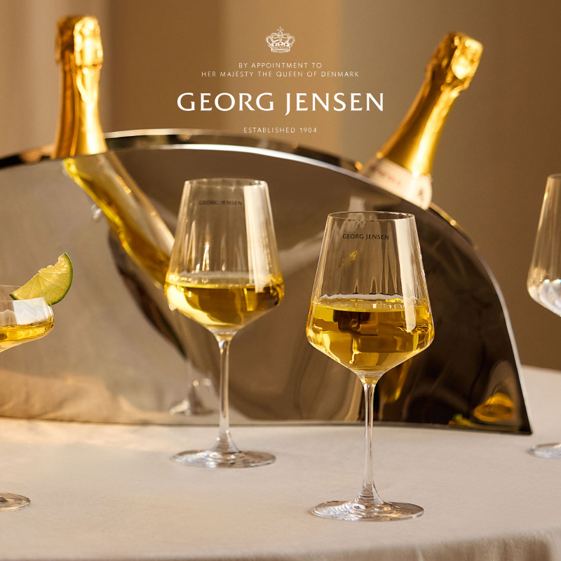 圣诞礼物GeorgJensen乔治杰生Bernadotte白葡萄酒杯香槟杯六只