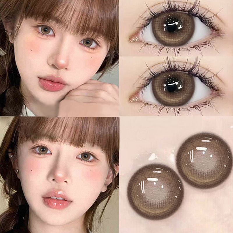【顺丰包邮】美瞳半年抛棕色美瞳大小直径正品官方旗舰店隐形眼镜