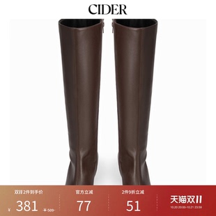 【明星同款】CIDER秋冬新品女装方头细跟过膝长靴 114834099