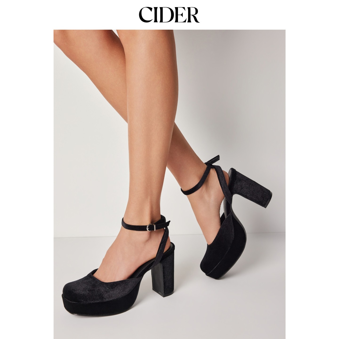 CIDER2026秋季新品蝴蝶结厚底粗跟高跟鞋115721524图片