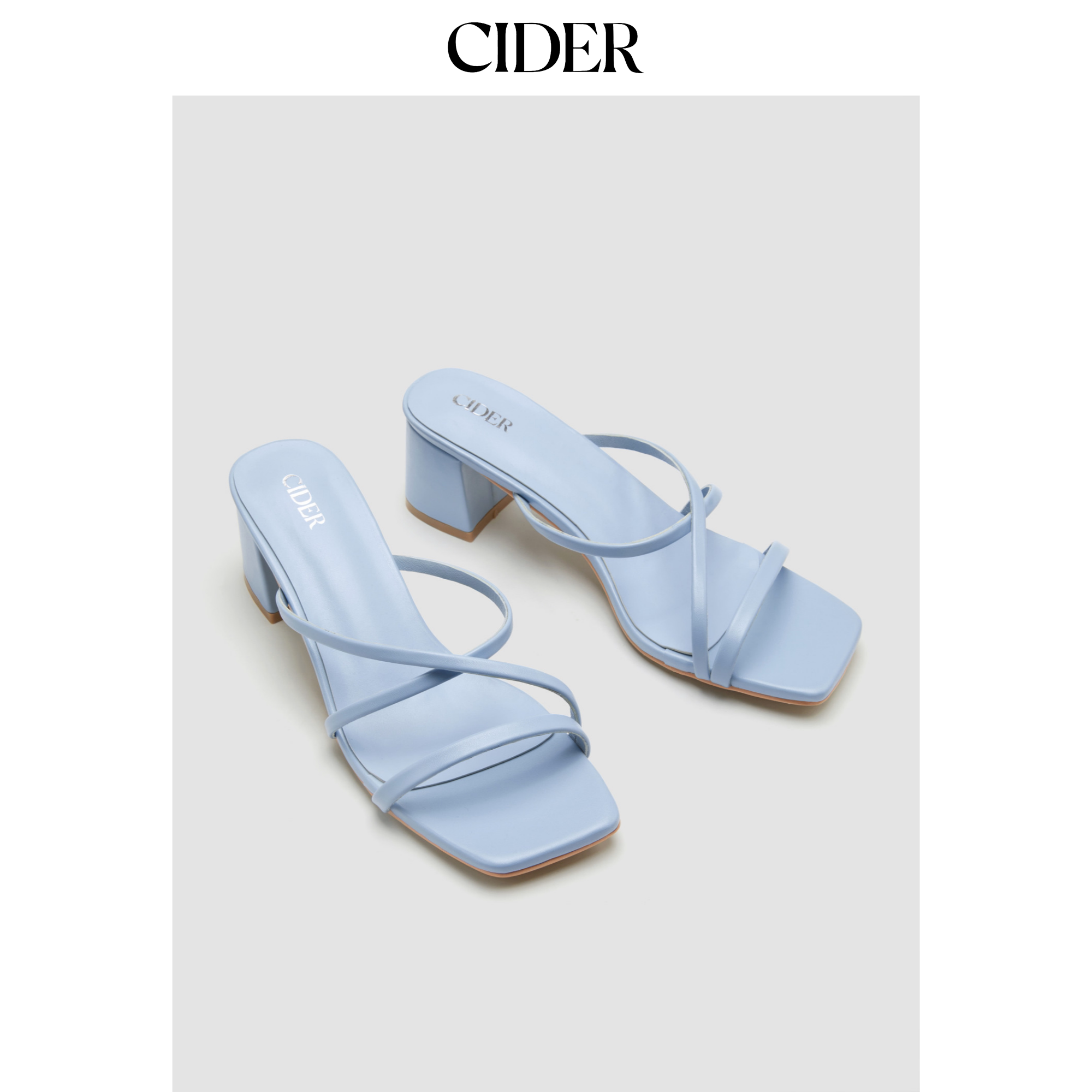 CIDER早秋季新品女装粗跟系带凉鞋114615323图片
