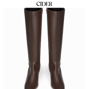 方头细跟过膝长靴 114834099 女装 CIDER2025秋冬新品