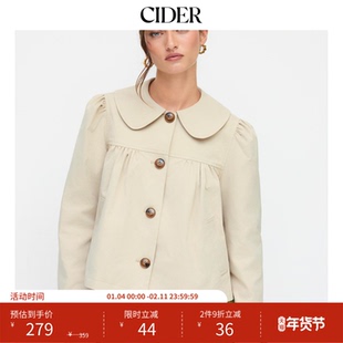 CIDER新款款复古外套彼得潘翻领宽松美式复古上衣114789027