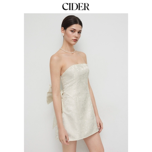 CIDER提花抹胸蝴蝶结迷你连衣裙113837209