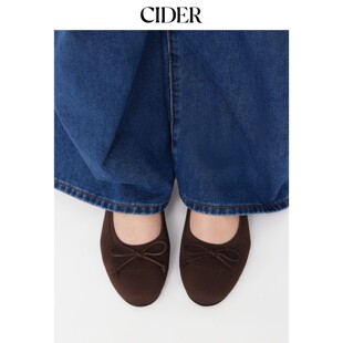 蝴蝶结玛丽珍平底鞋 115101044 新品 CIDER2026春季