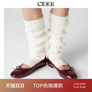 【Arin同款】CIDER美式蝴蝶结浅口方头芭蕾平底玛丽珍鞋114813656