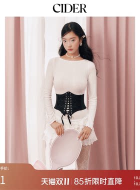 【明星同款】CIDER美式英式刺绣层叠棉连衣裙配短裤114841570
