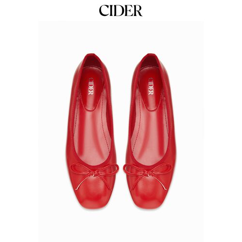 CIDER2026夏季新品仿皮蝴蝶结玛丽珍平底鞋115122081